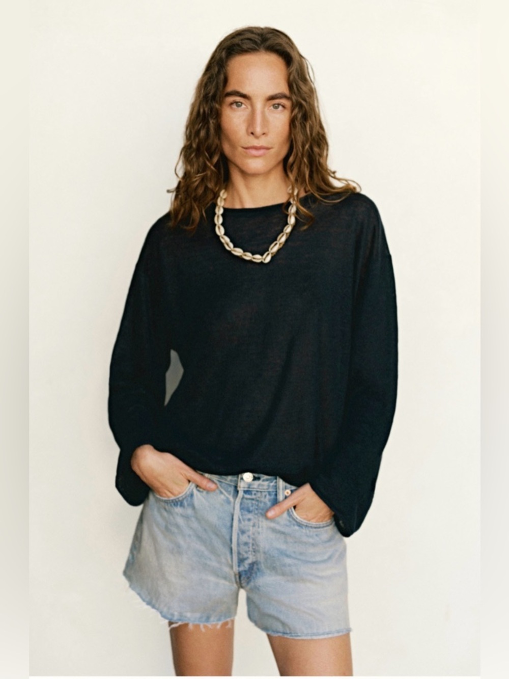 SOLD Buck Mason Lighthouse Linen Rollneck Top